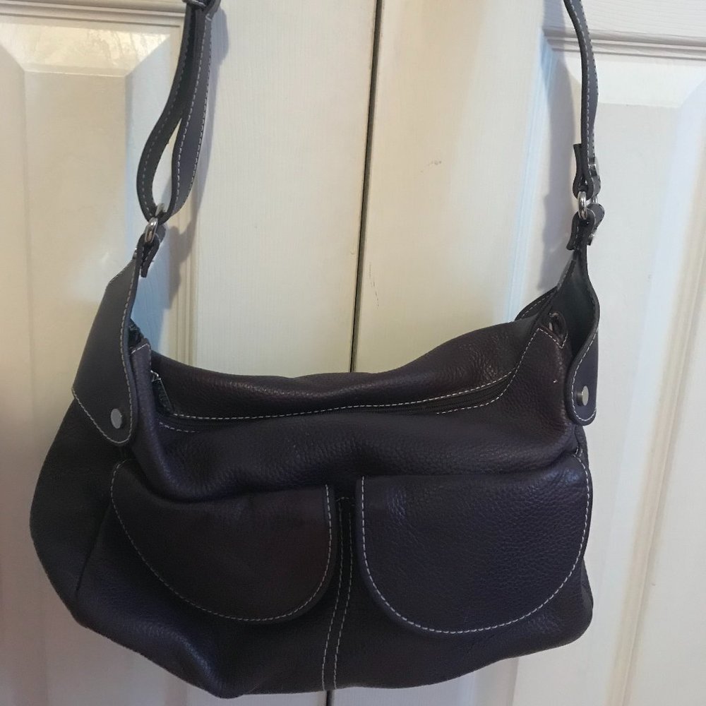 MAXX Dk. Eggplant leather shoulder bag Never used
